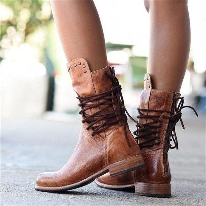 Linda | Scarpe stringate di colore cognac