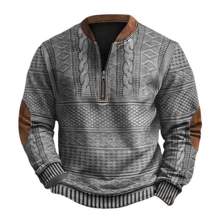 Carmelo | Maglione in maglia moderno da uomo con zip a metà