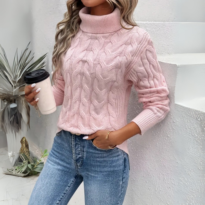 Gloria | Maglione a collo alto a treccia