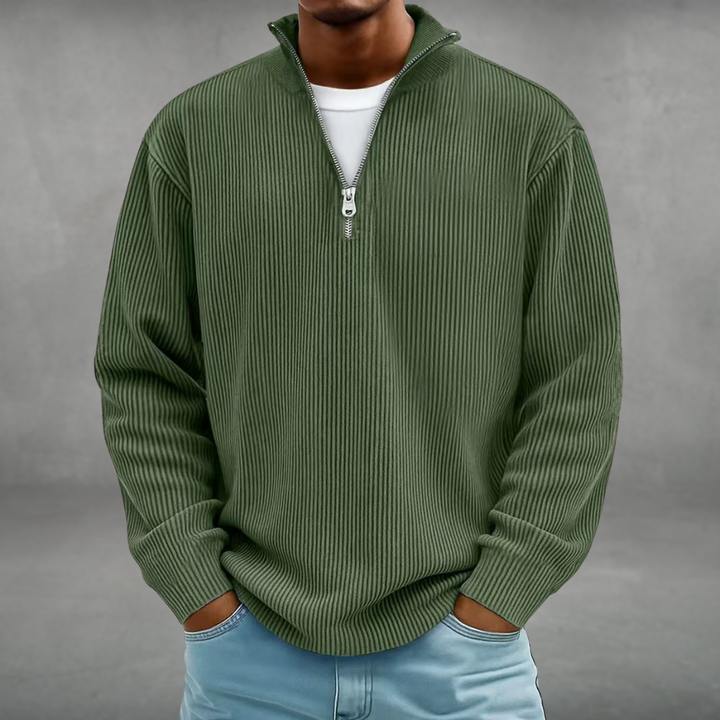 Lysandro | pullover con zip parziale e comfort premium