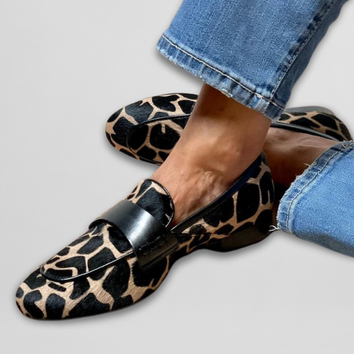 Élise | Mocassini con stampa animalier elegante