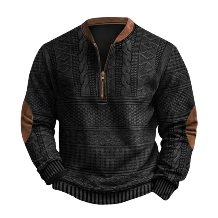 Carmelo | Maglione in maglia moderno da uomo con zip a metà