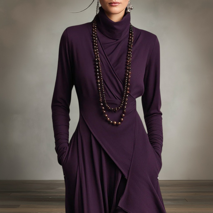 Élorya | Abito drappeggiato Eleganza Profonda