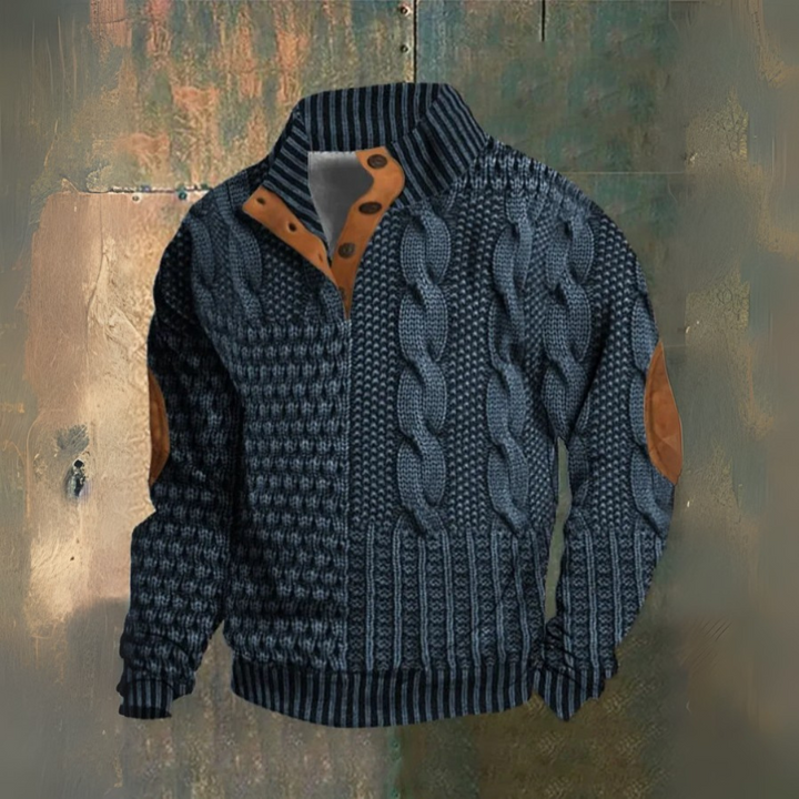 Éloi | Maglione a collo alto con bottoni da uomo