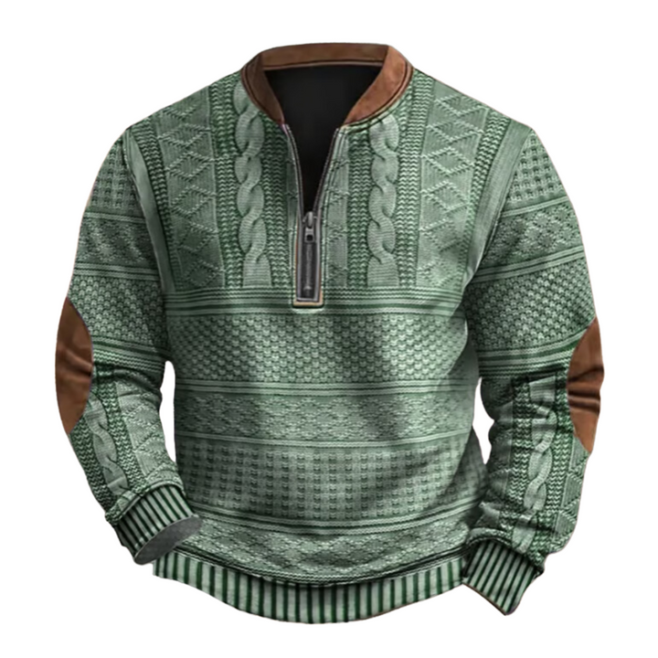 Carmelo | Maglione in maglia moderno da uomo con zip a metà