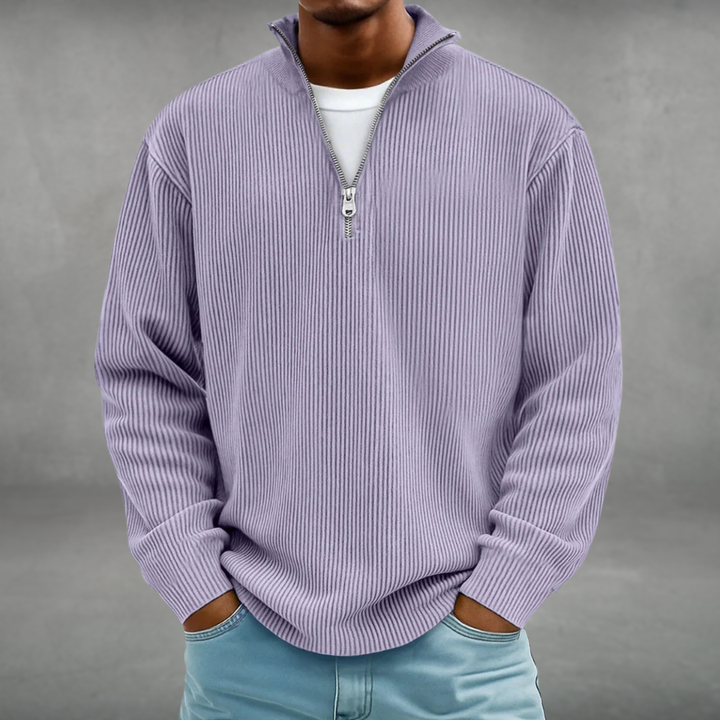 Lysandro | pullover con zip parziale e comfort premium