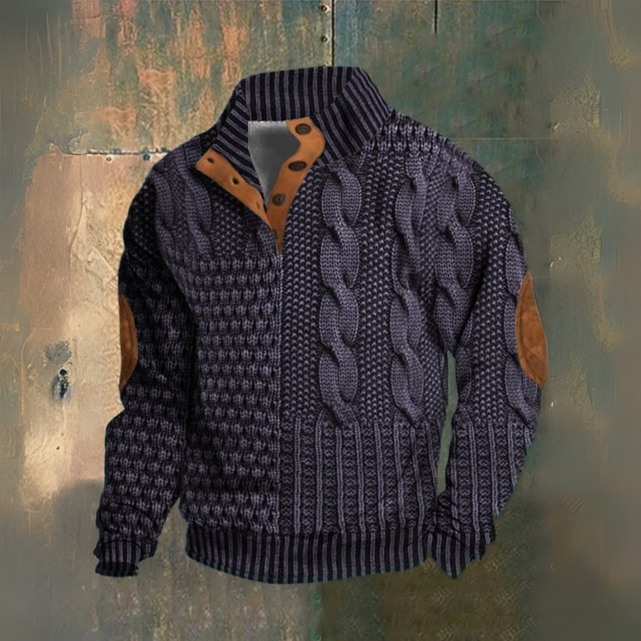 Éloi | Maglione a collo alto con bottoni da uomo