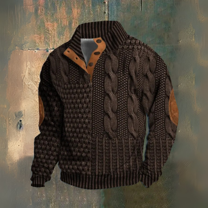 Éloi | Maglione a collo alto con bottoni da uomo