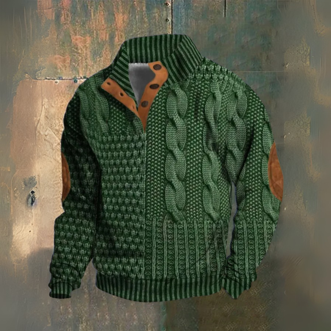 Éloi | Maglione a collo alto con bottoni da uomo