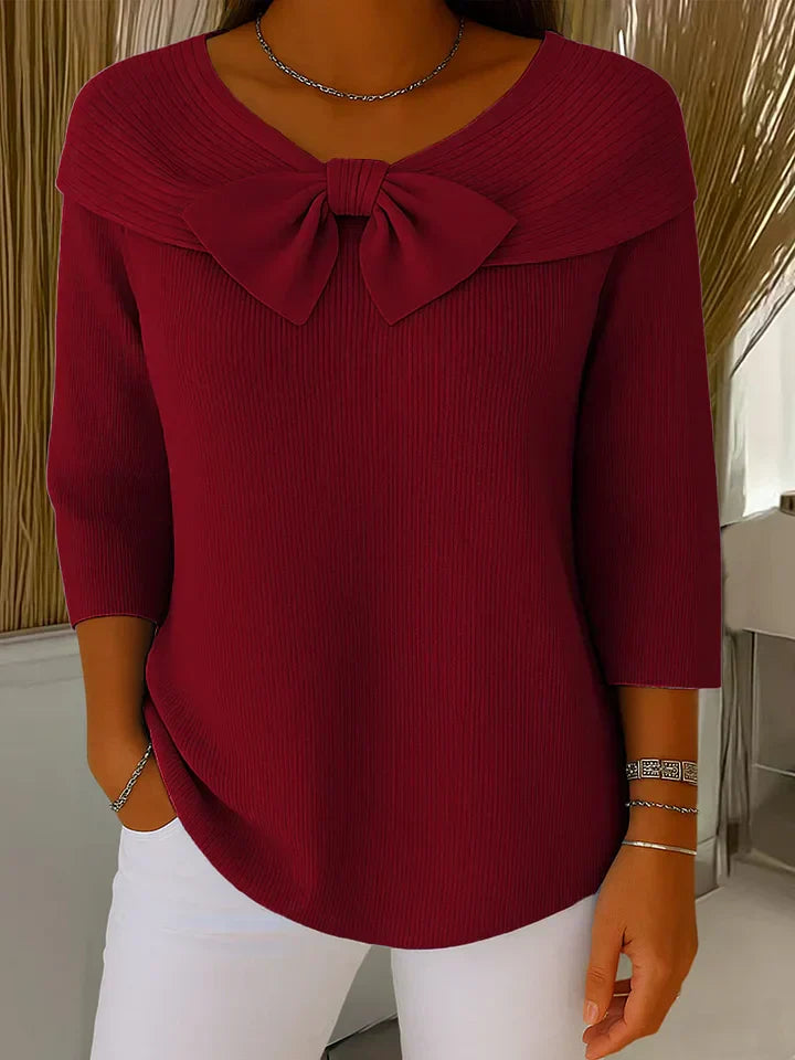 Lirya | Top in maglia elegante con nodo