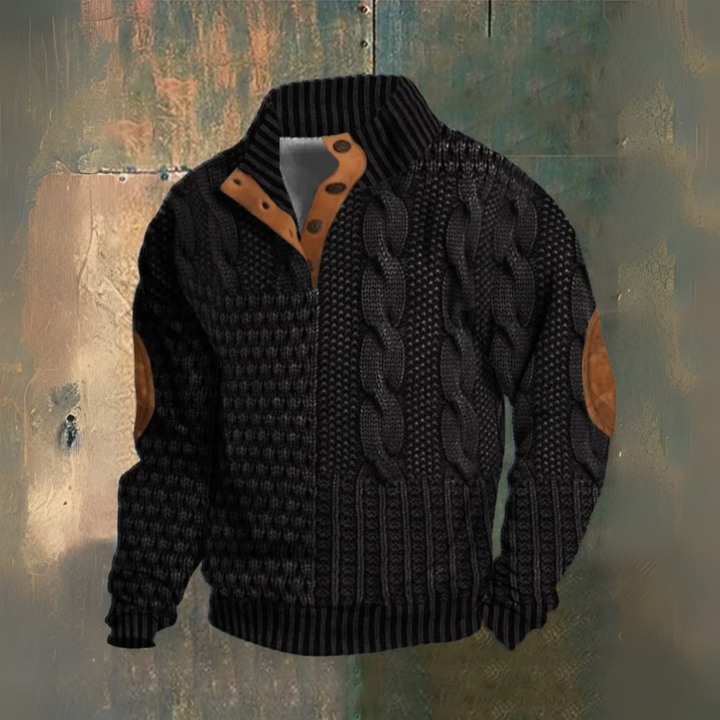 Éloi | Maglione a collo alto con bottoni da uomo