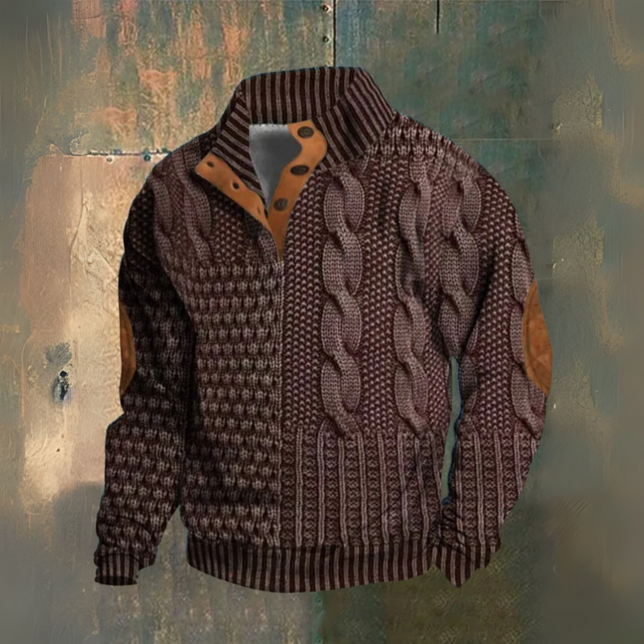 Éloi | Maglione a collo alto con bottoni da uomo