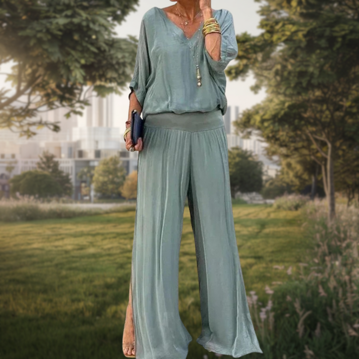 Jolia | Completo bohemiano elegante a due pezzi con vestibilità rilassata