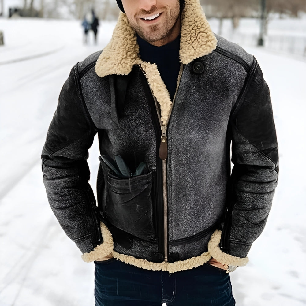 Gael | Giacca in pelle vintage
