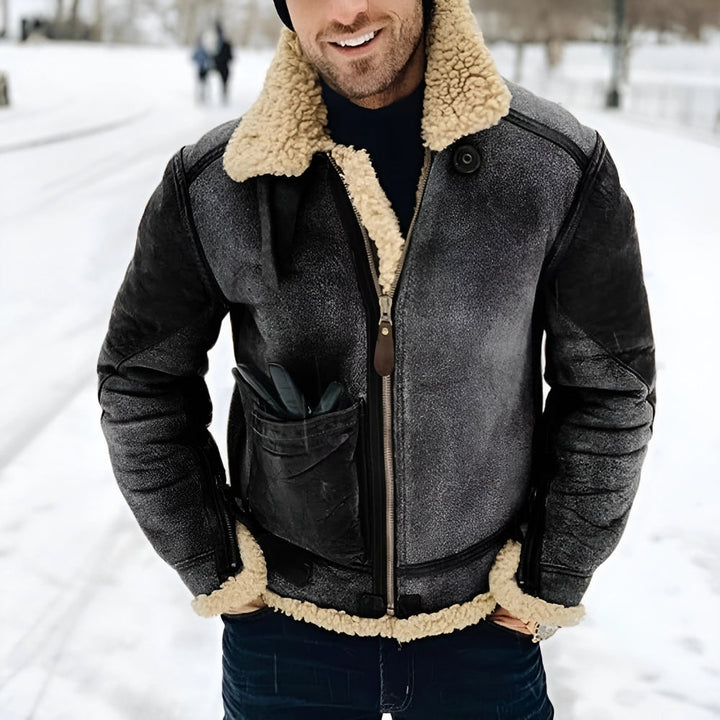 Gael | Giacca in pelle vintage