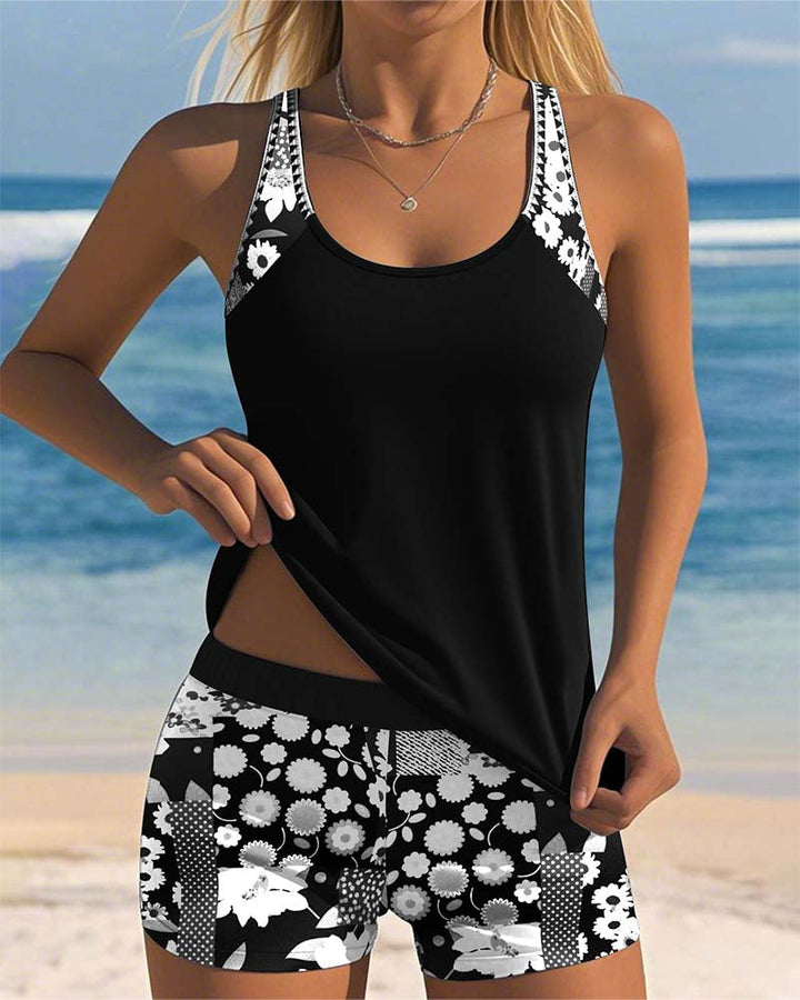 Isla | Set sportivo per la spiaggia con motivo floreale