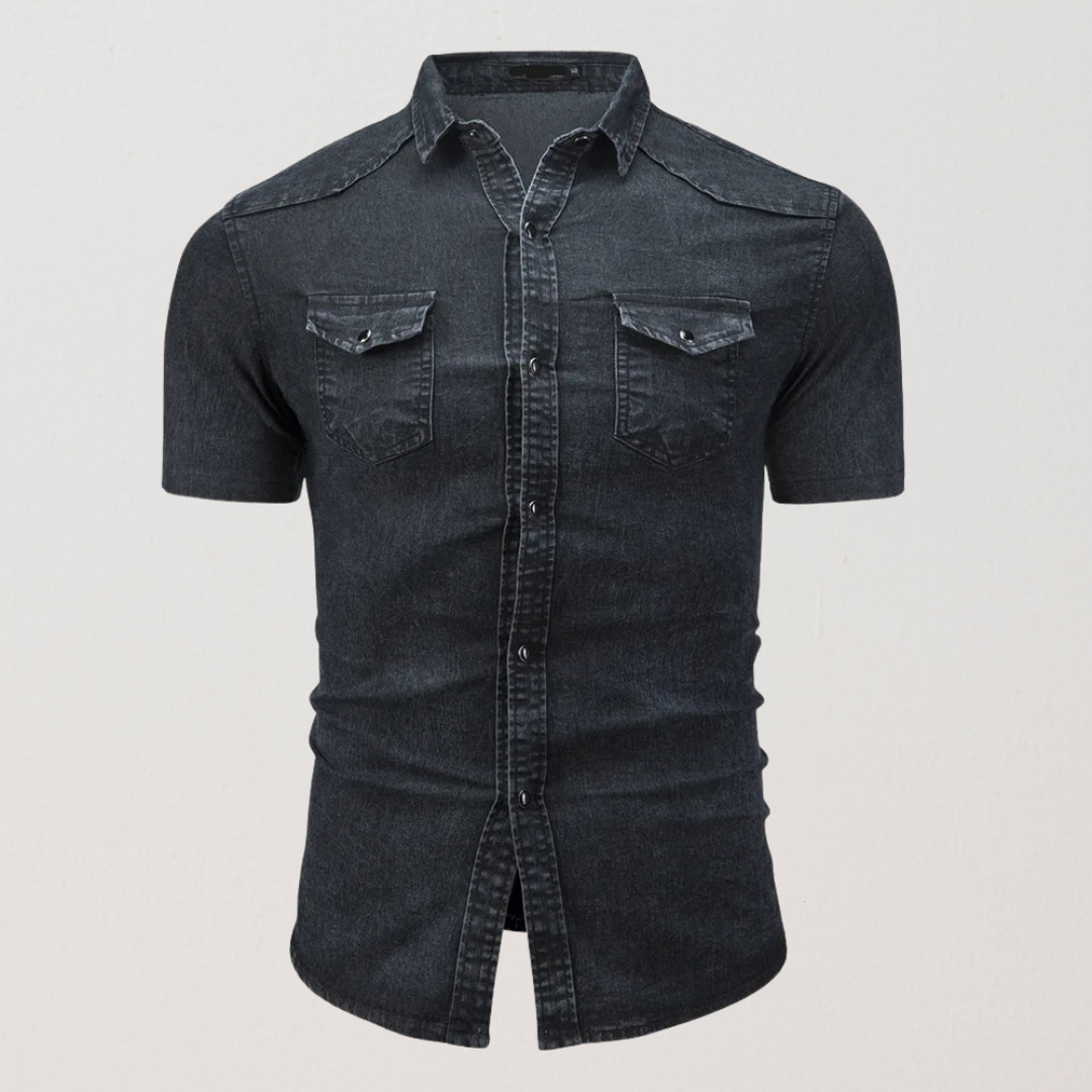 Léo | Camicia in denim a maniche corte