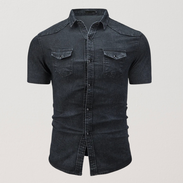Léo | Camicia in denim a maniche corte