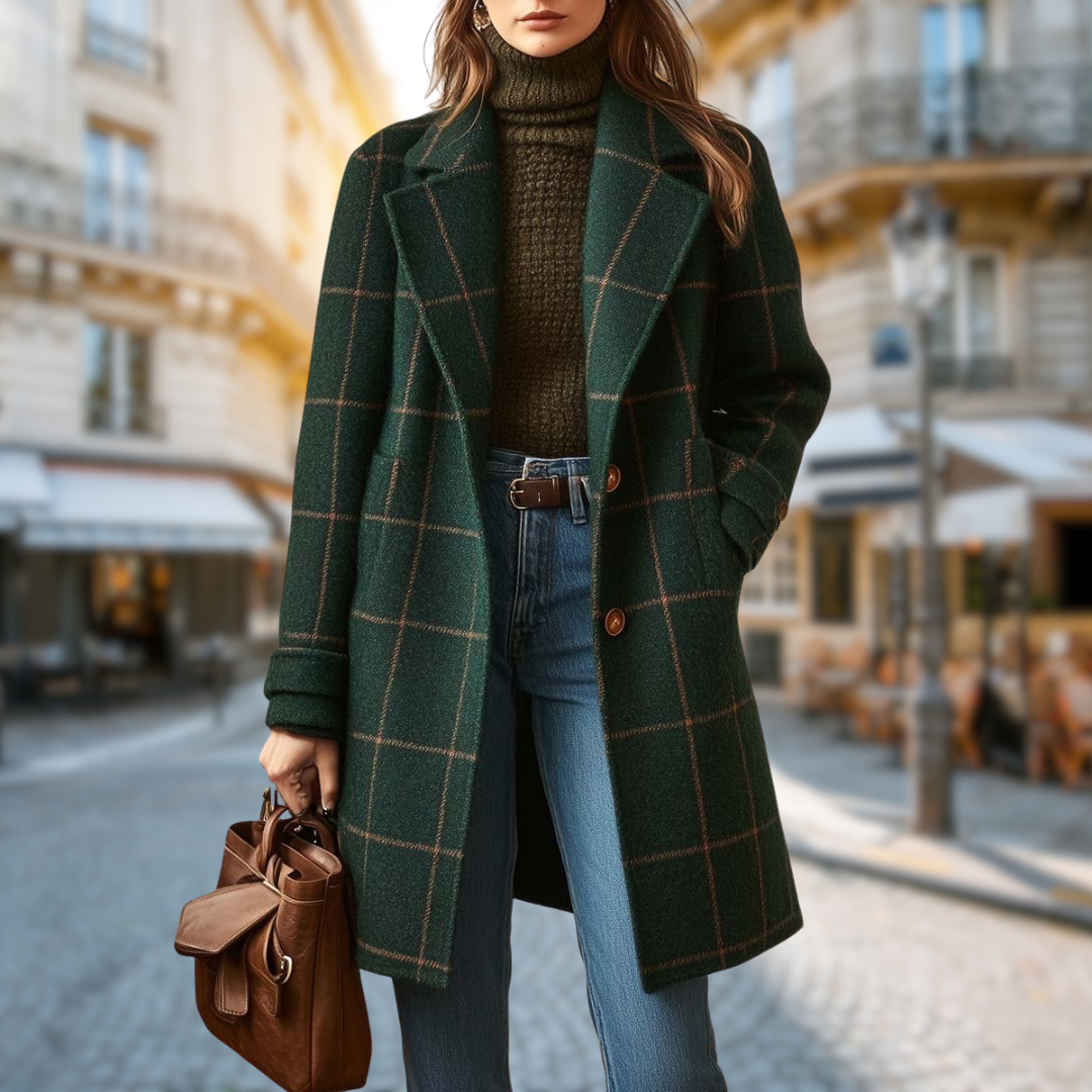 Maréline | Cappotto Lungo Eleganza Grafica