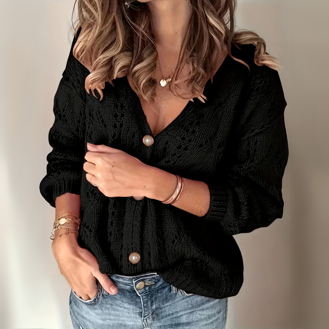 Manuela | Maglione in maglia con bottoni