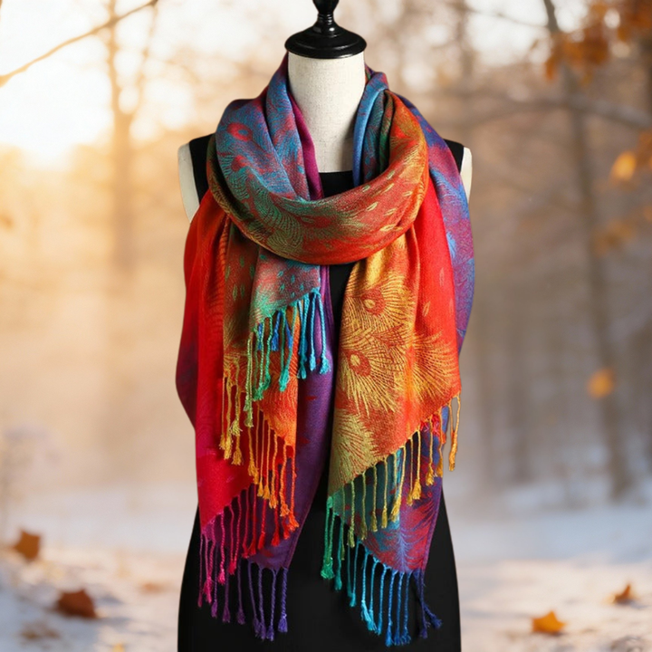 Nayora | Cappa in tessuto multicolore elegante