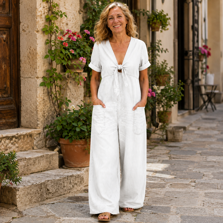 Maya | Tuta Denim a Gamba Larga