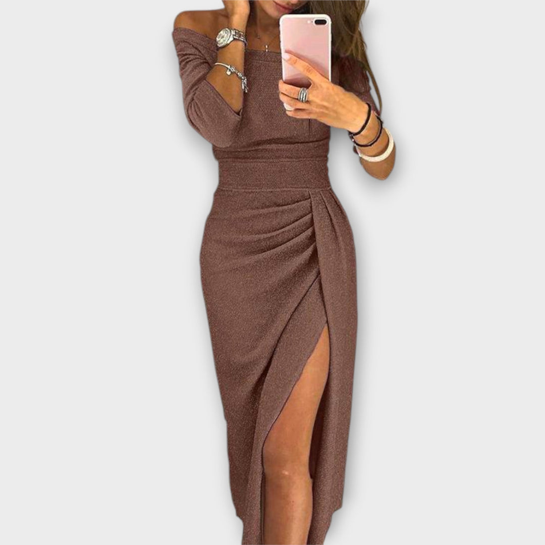 Aldana | Vestito elegante con spalle scoperte