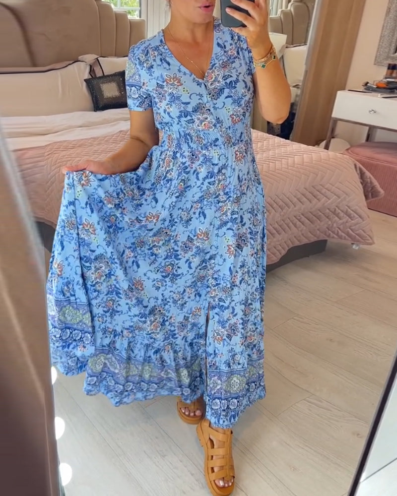 Wibia | Vestito con scollo a V e stampa floreale