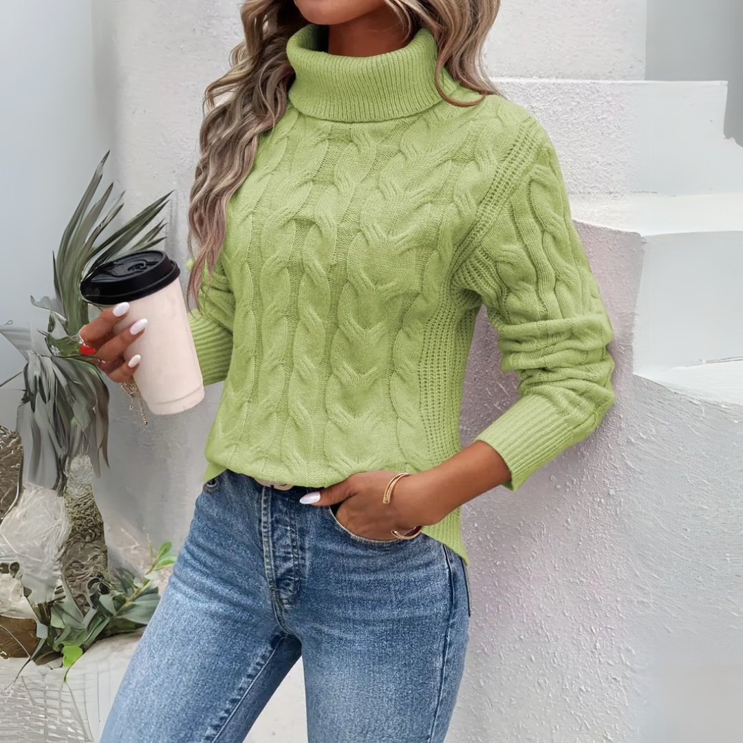 Gloria | Maglione a collo alto a treccia