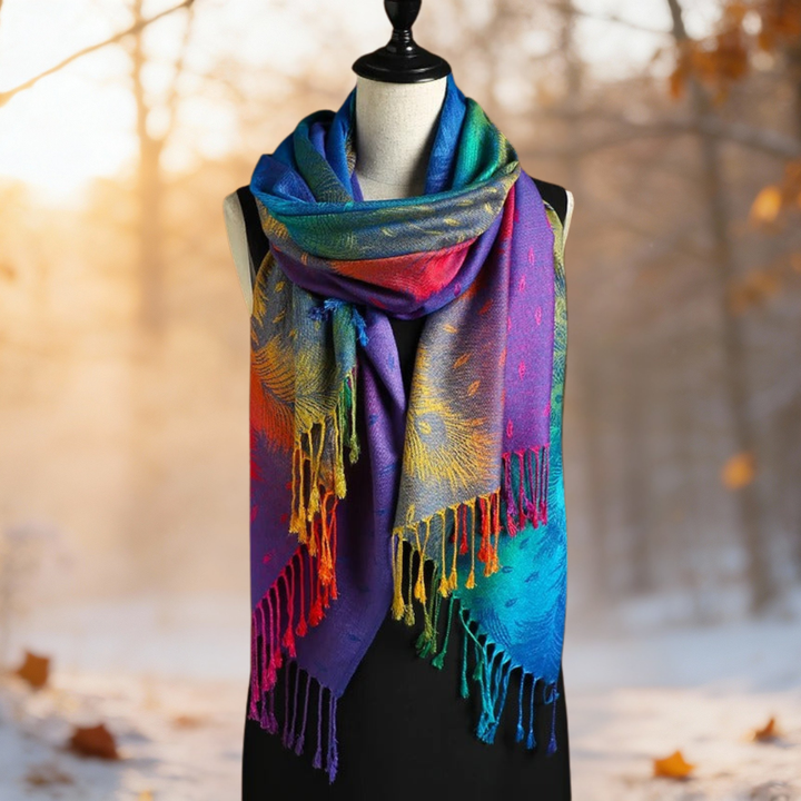Nayora | Cappa in tessuto multicolore elegante