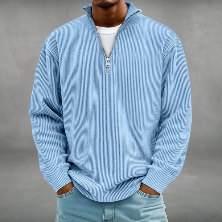 Lysandro | pullover con zip parziale e comfort premium