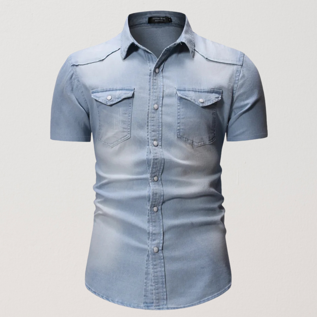 Léo | Camicia in denim a maniche corte