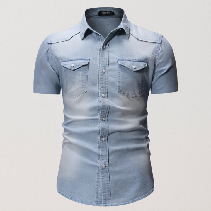 Léo | Camicia in denim a maniche corte