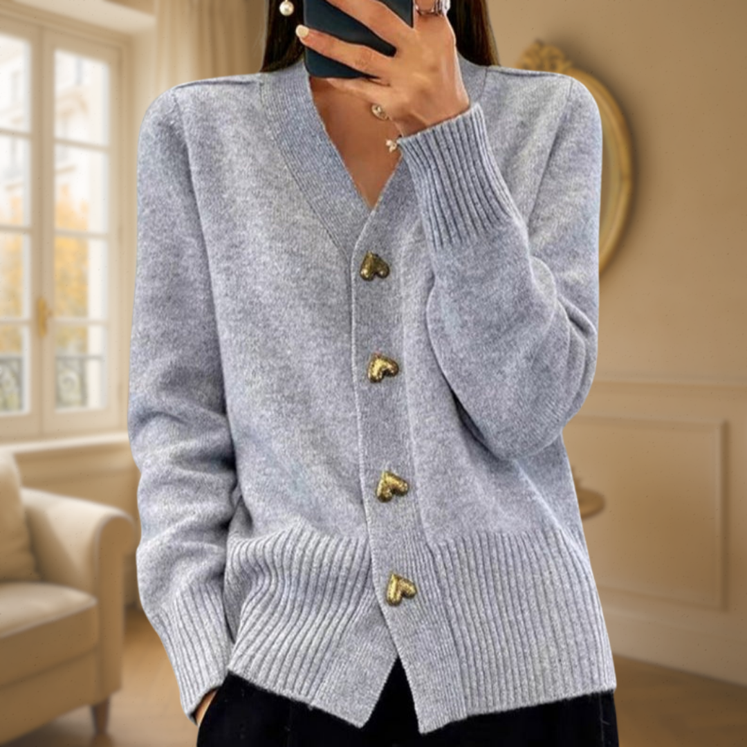 Éliane | Cardigan elegante con bottoni dorati