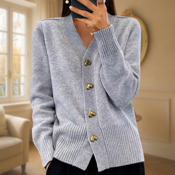 Éliane | Cardigan elegante con bottoni dorati