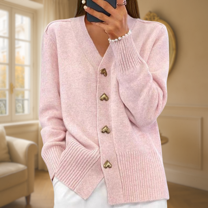 Éliane | Cardigan elegante con bottoni dorati