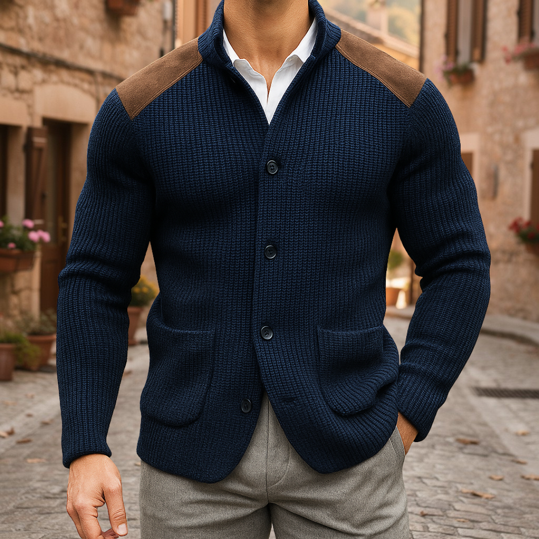 Marvonn | Cardigan strutturato con colletto rialzato
