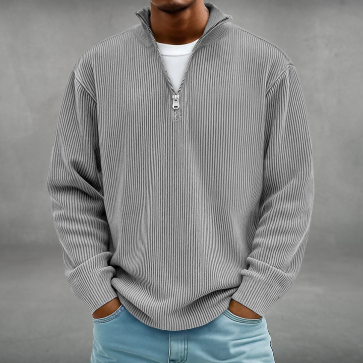 Lysandro | pullover con zip parziale e comfort premium