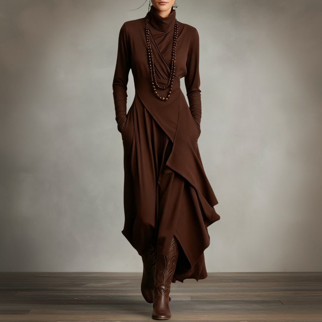 Élorya | Abito drappeggiato Eleganza Profonda