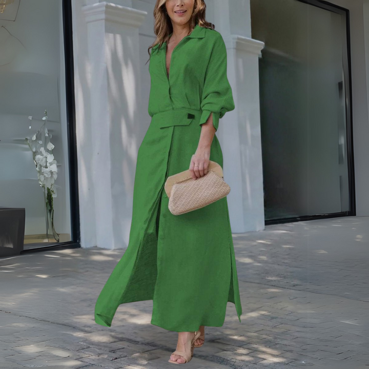 Jeanette | Abito lungo con scollo a V