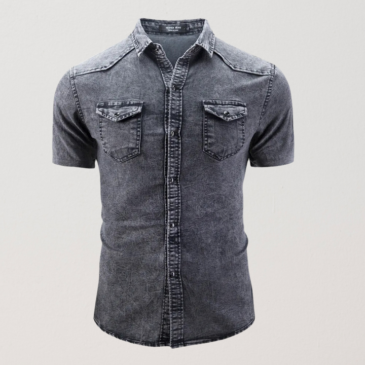Léo | Camicia in denim a maniche corte