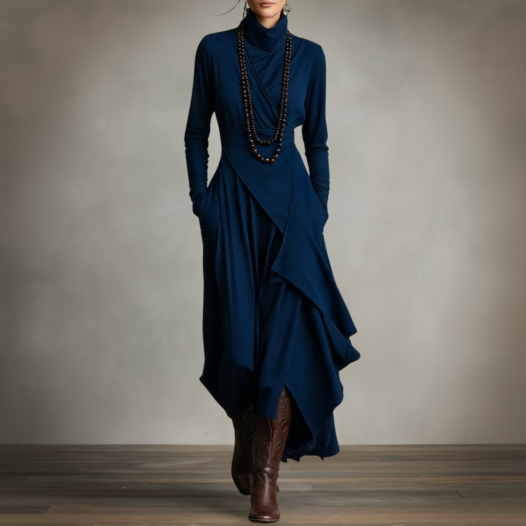 Élorya | Abito drappeggiato Eleganza Profonda