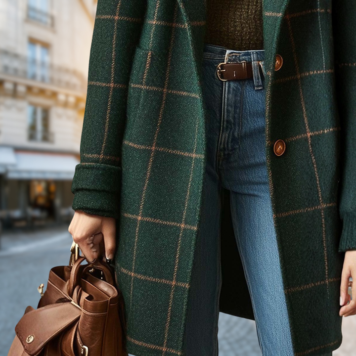Maréline | Cappotto Lungo Eleganza Grafica