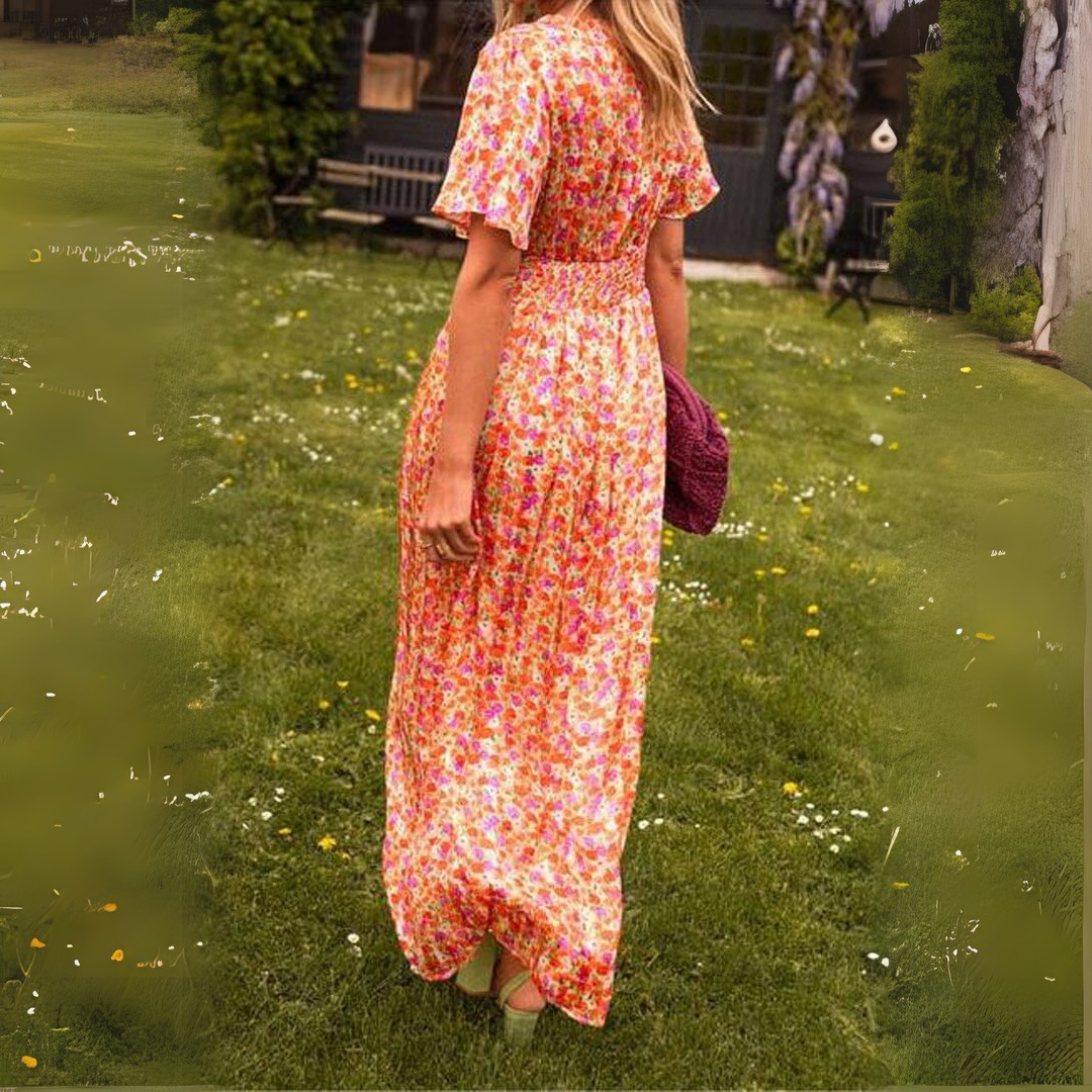 Sandra | Abito lungo elegante con scollo a V