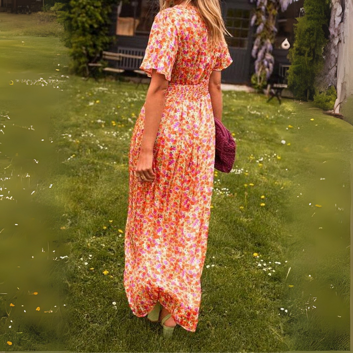 Sandra | Abito lungo elegante con scollo a V