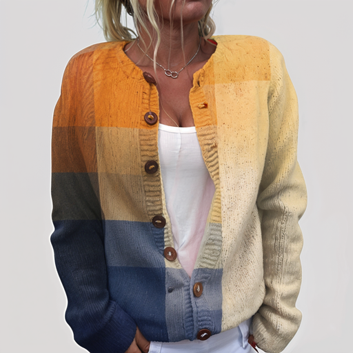 Teresa | Giacca in maglia con motivo floreale