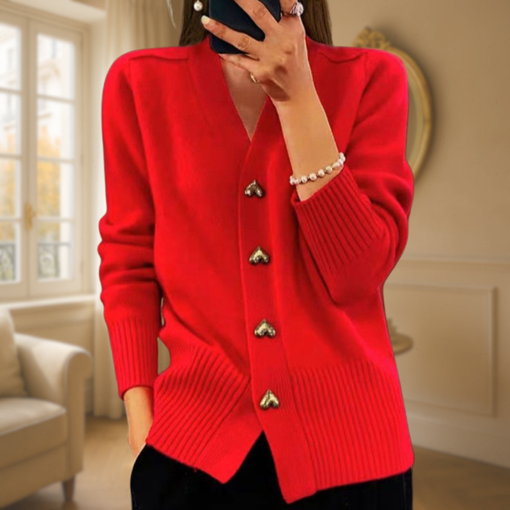 Éliane | Cardigan elegante con bottoni dorati