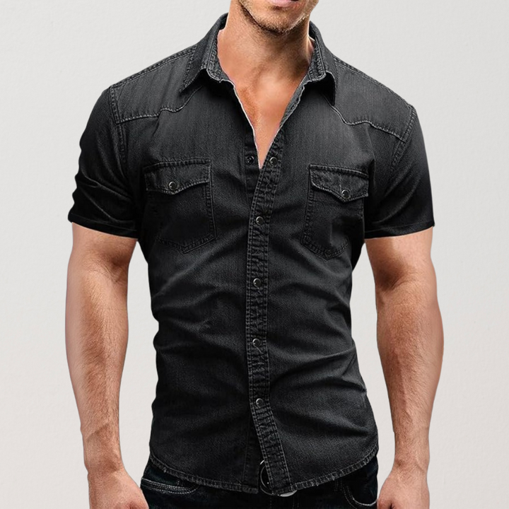 Léo | Camicia in denim a maniche corte