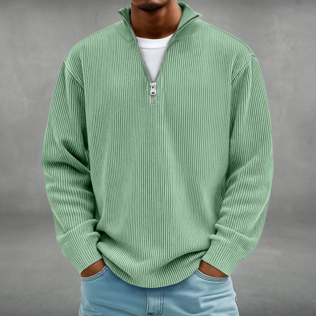 Lysandro | pullover con zip parziale e comfort premium