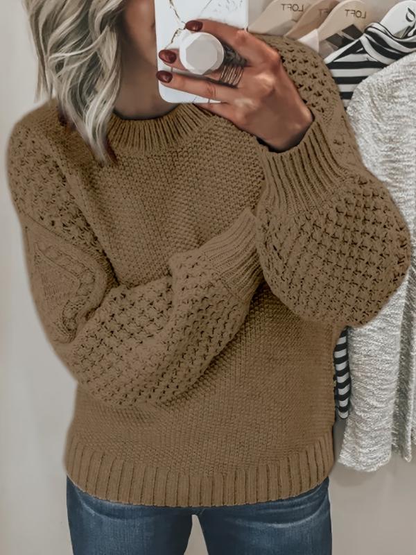 Lucia | Maglione classico in maglia a trecce